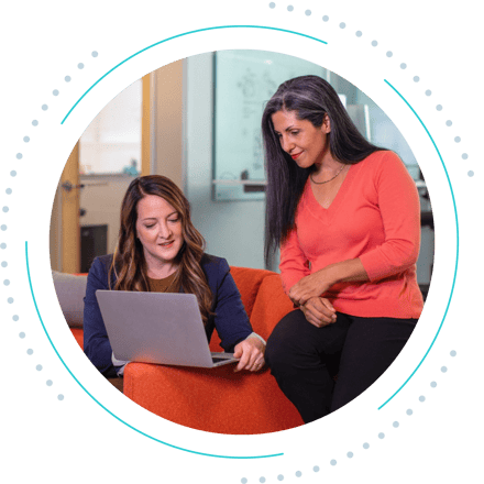 Business women working in an office